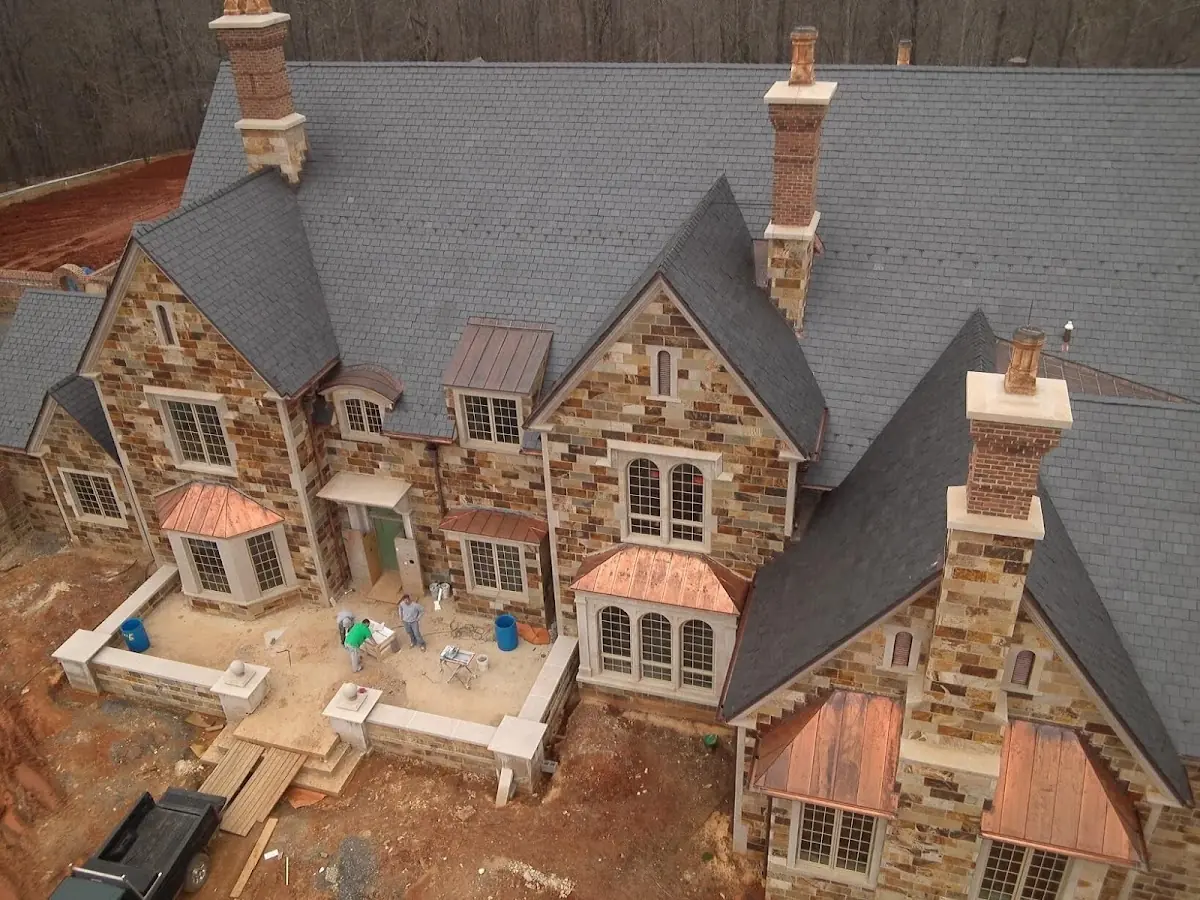 Craftsman Roofing Slate Roof Repair project in Kings Row